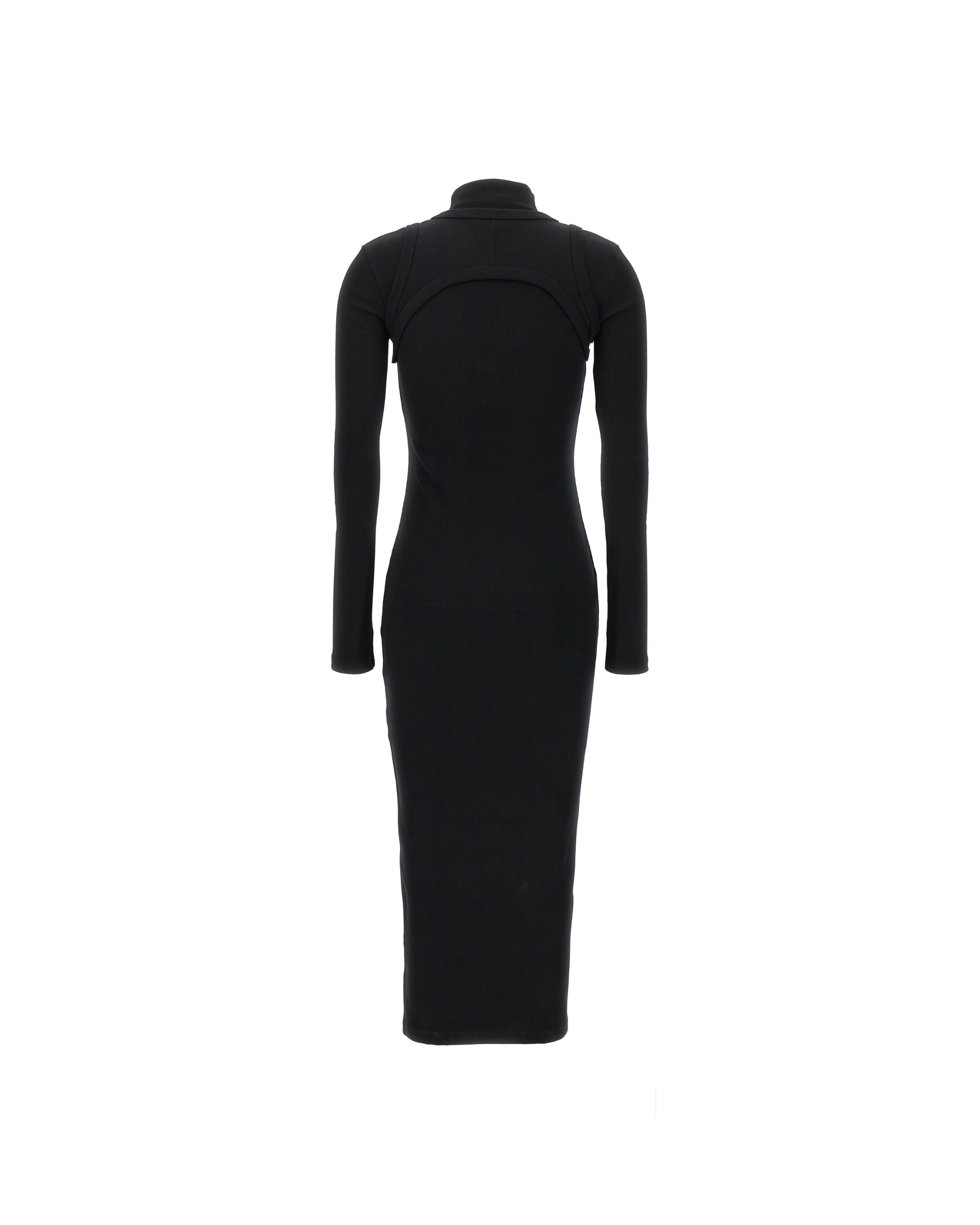 Off-White Off Stamp Rib Round Long Dress Donna