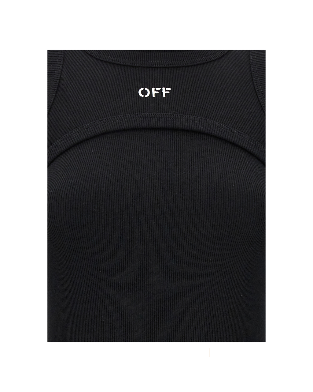 Off-White Off Stamp Rib Round Long Dress Donna