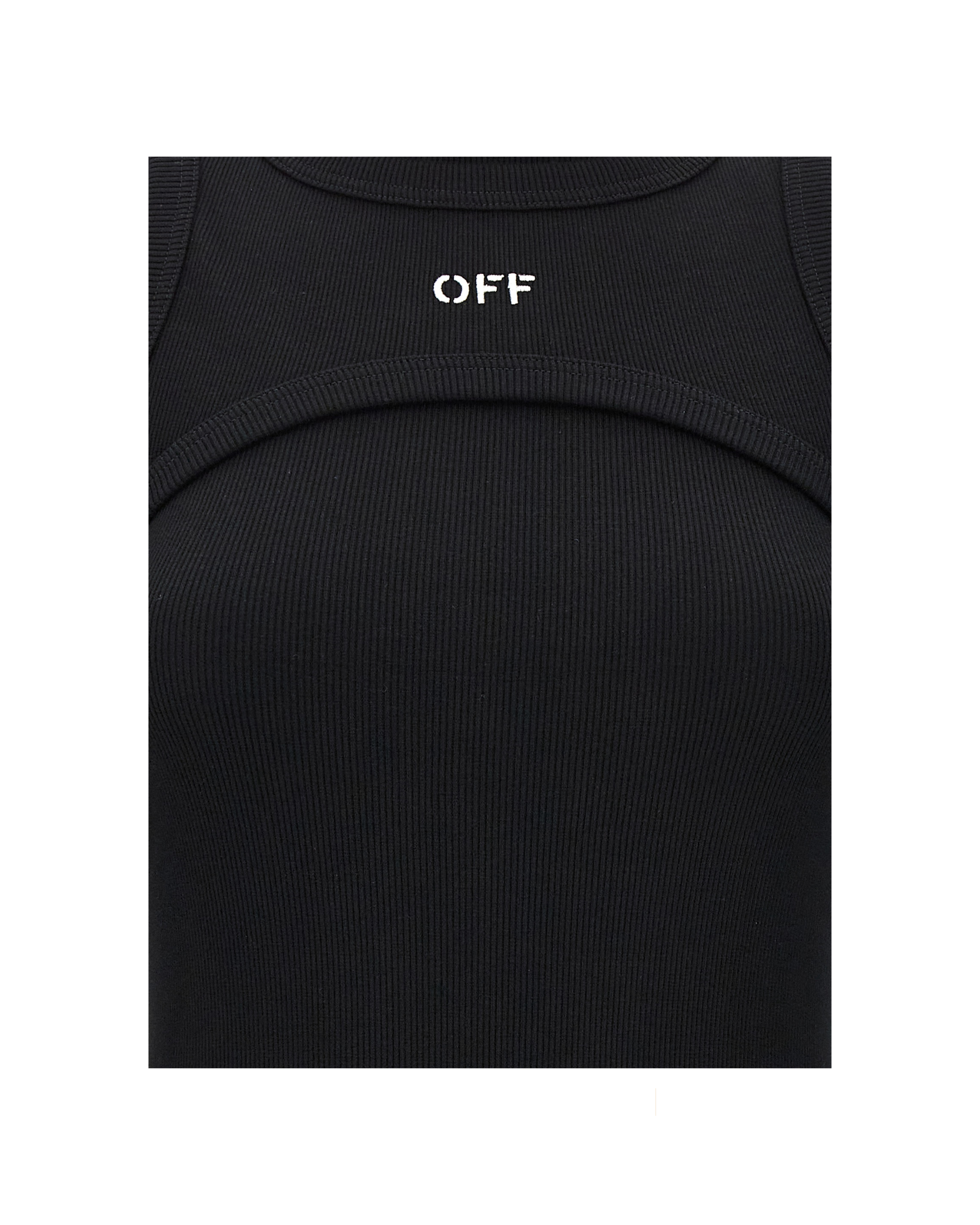 Off-White Off Stamp Rib Round Long Dress Donna