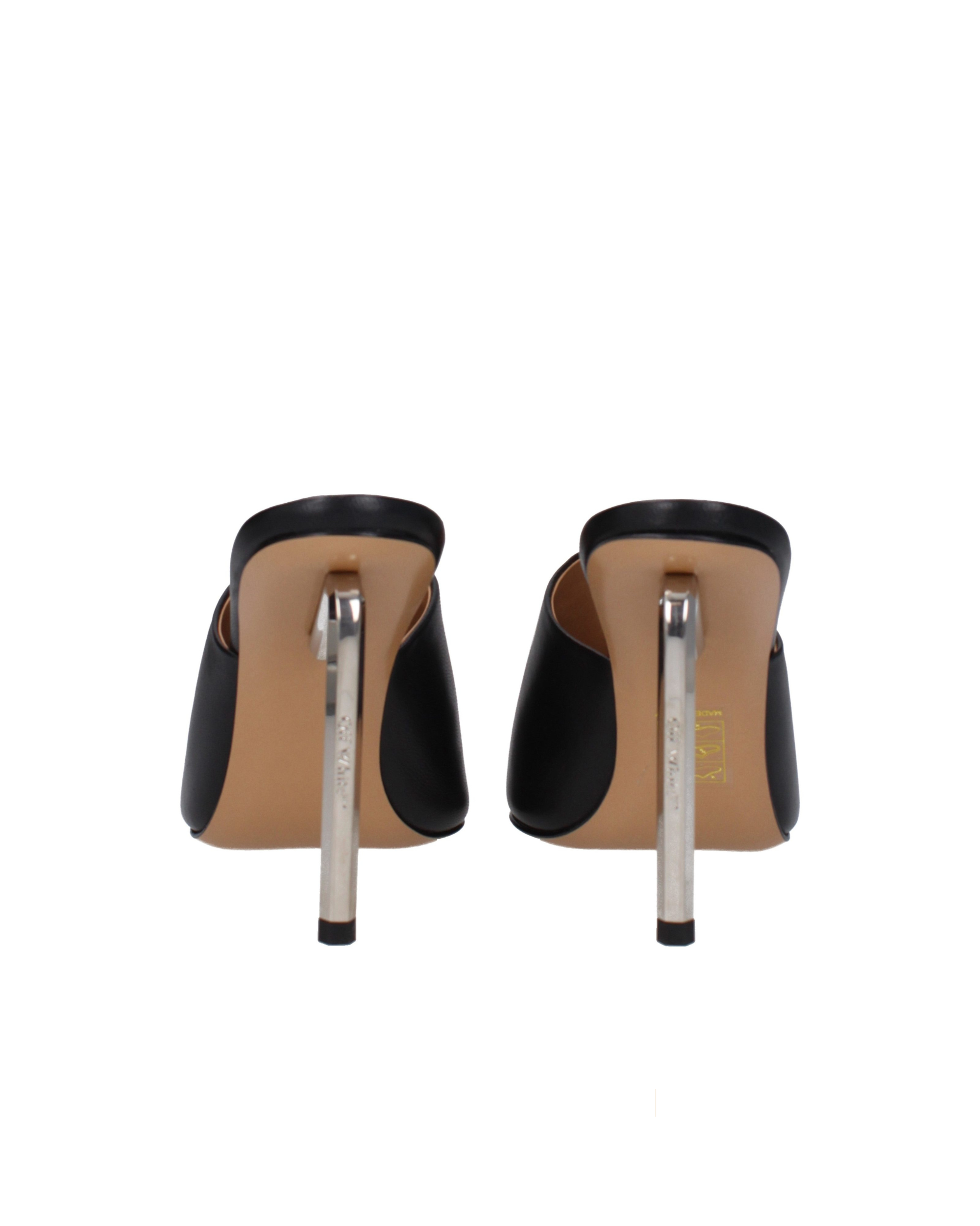 Off-White Pointed Toe Leather Mule