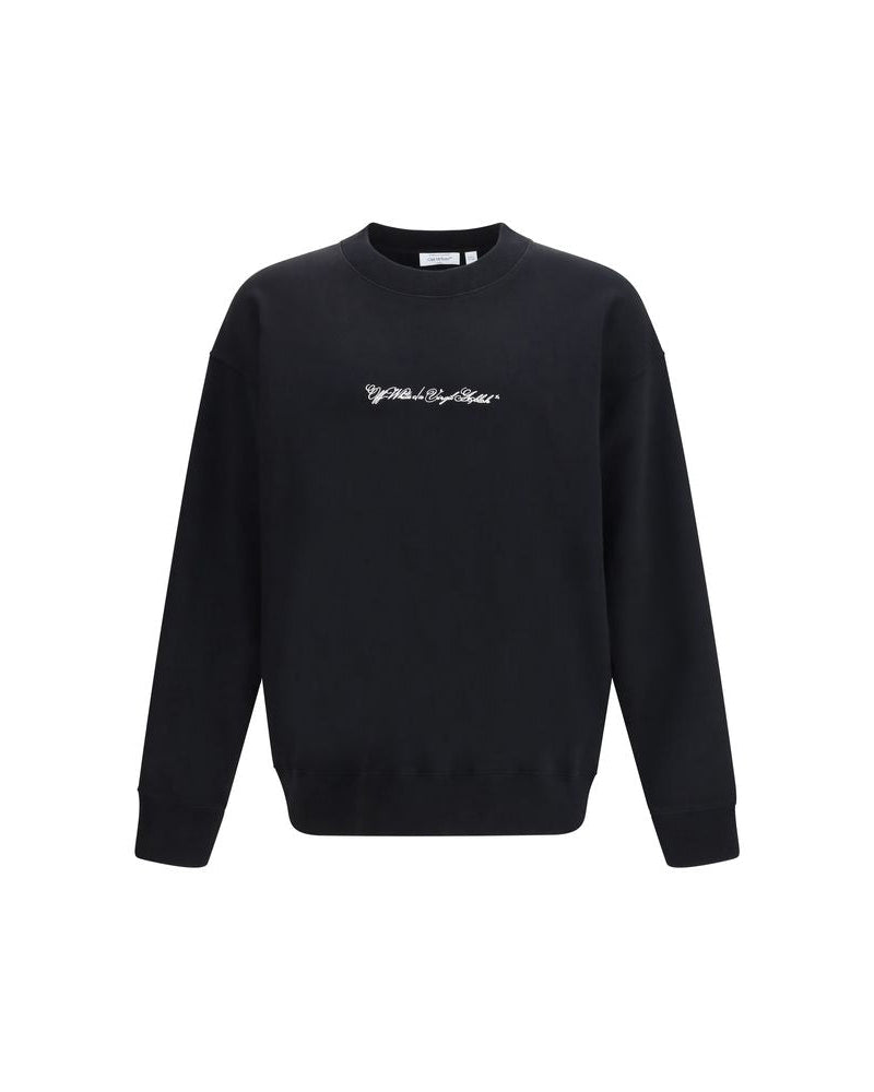 Off-White – Script Arrow Crewneck Sweatshirt Black