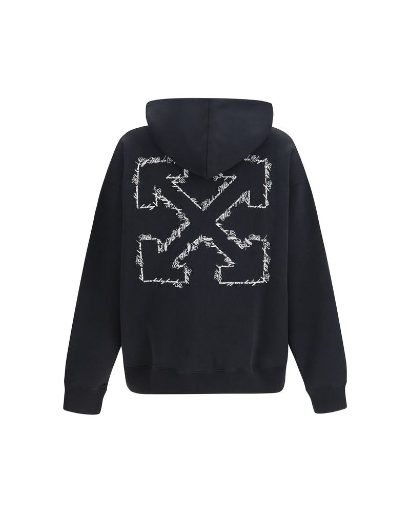 Off-White – Script Arrow Diagonal Skate Hoodie Black