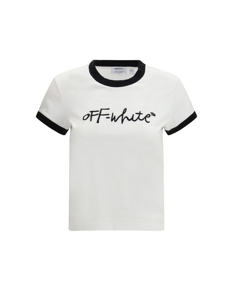 Off-White™ – Script Logo Ringer T-Shirt White & Black