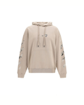 Off-White Spray Arrow Hoodie Beige in Cotone