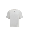 Off-White™ – T-Shirt Bianca in Cotone con Grafica Chain Heraldic Arrow sul Retro