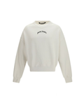 Palm Angels – Back Curved Logo Sweatshirt Ivory