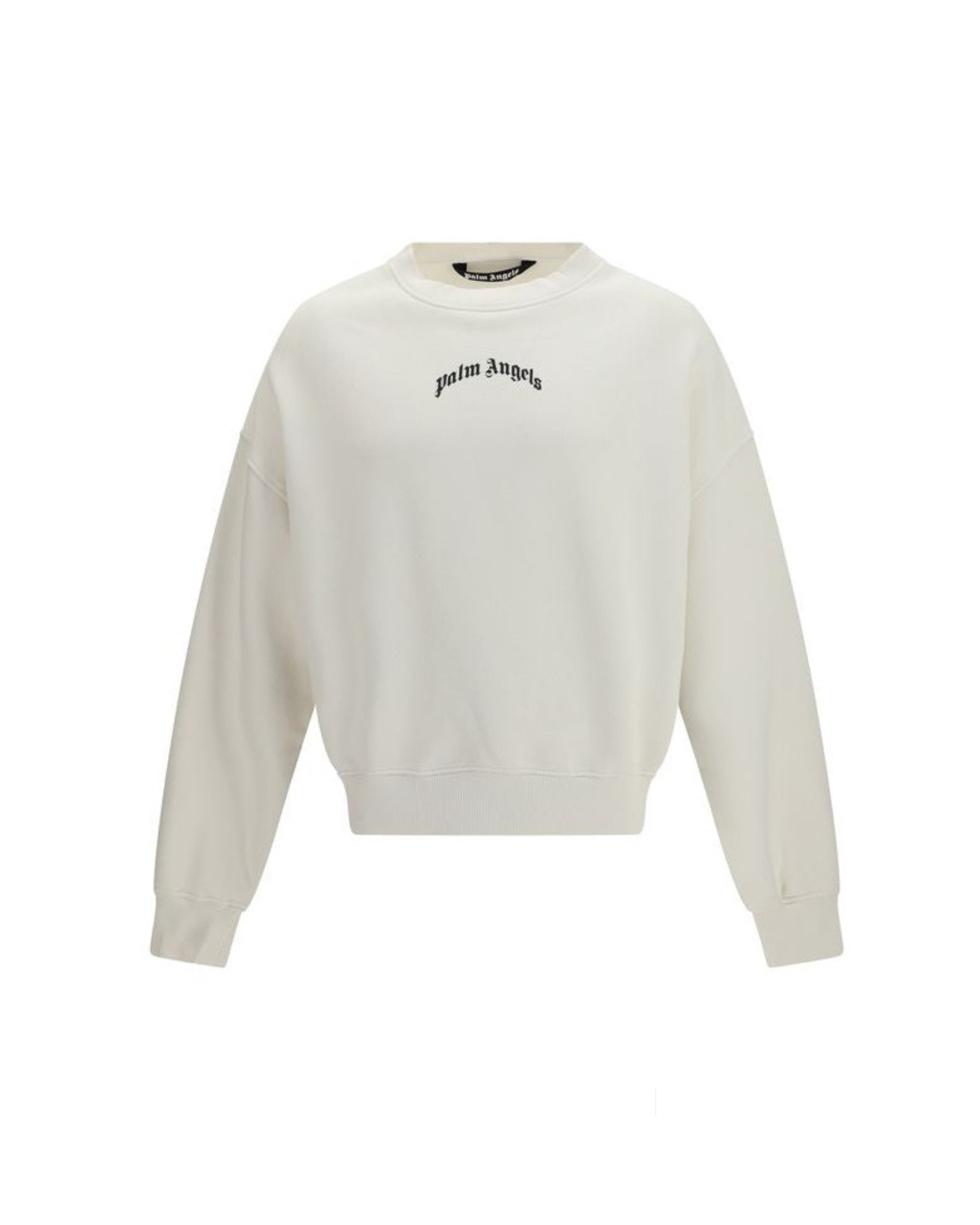 Palm Angels – Back Curved Logo Sweatshirt Ivory