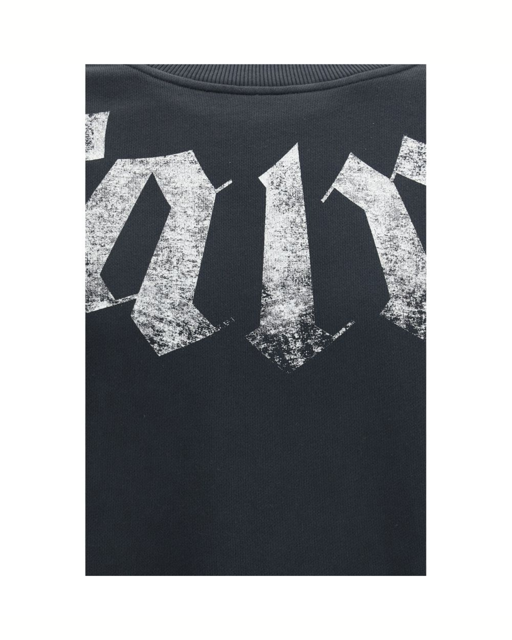 Palm Angels Big Neck Logo Sweatshirt Black