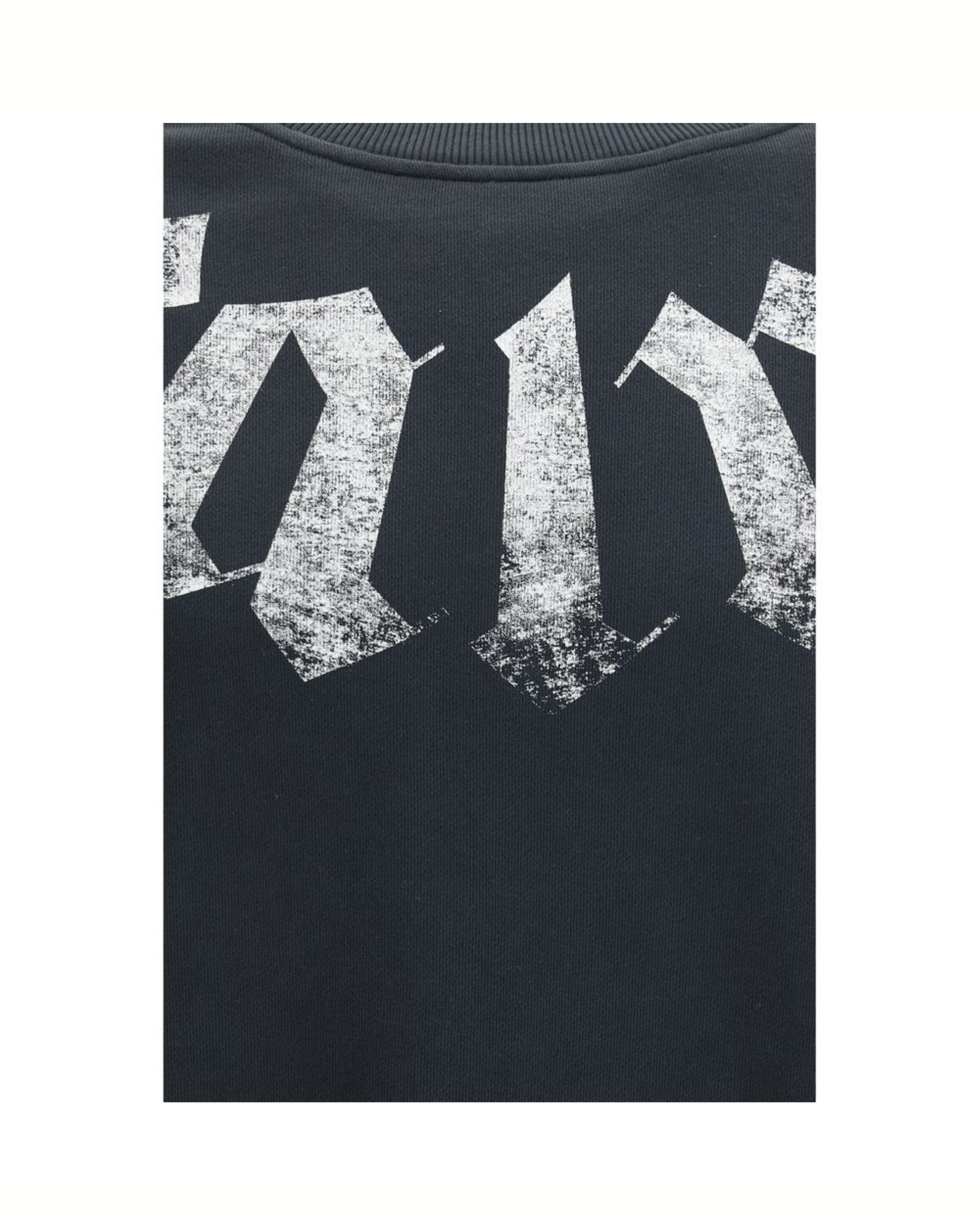 Palm Angels Big Neck Logo Sweatshirt Black