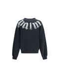 Palm Angels Big Neck Logo Sweatshirt Black
