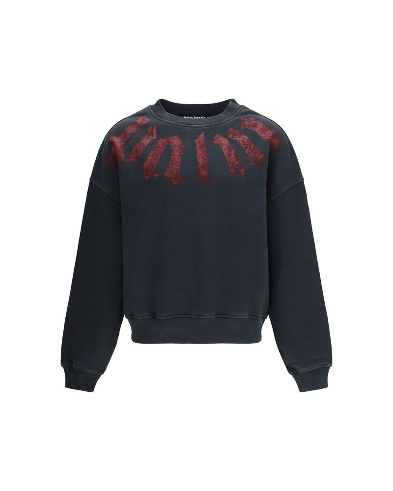 Palm Angels – Big Neck Logo Sweatshirt Black