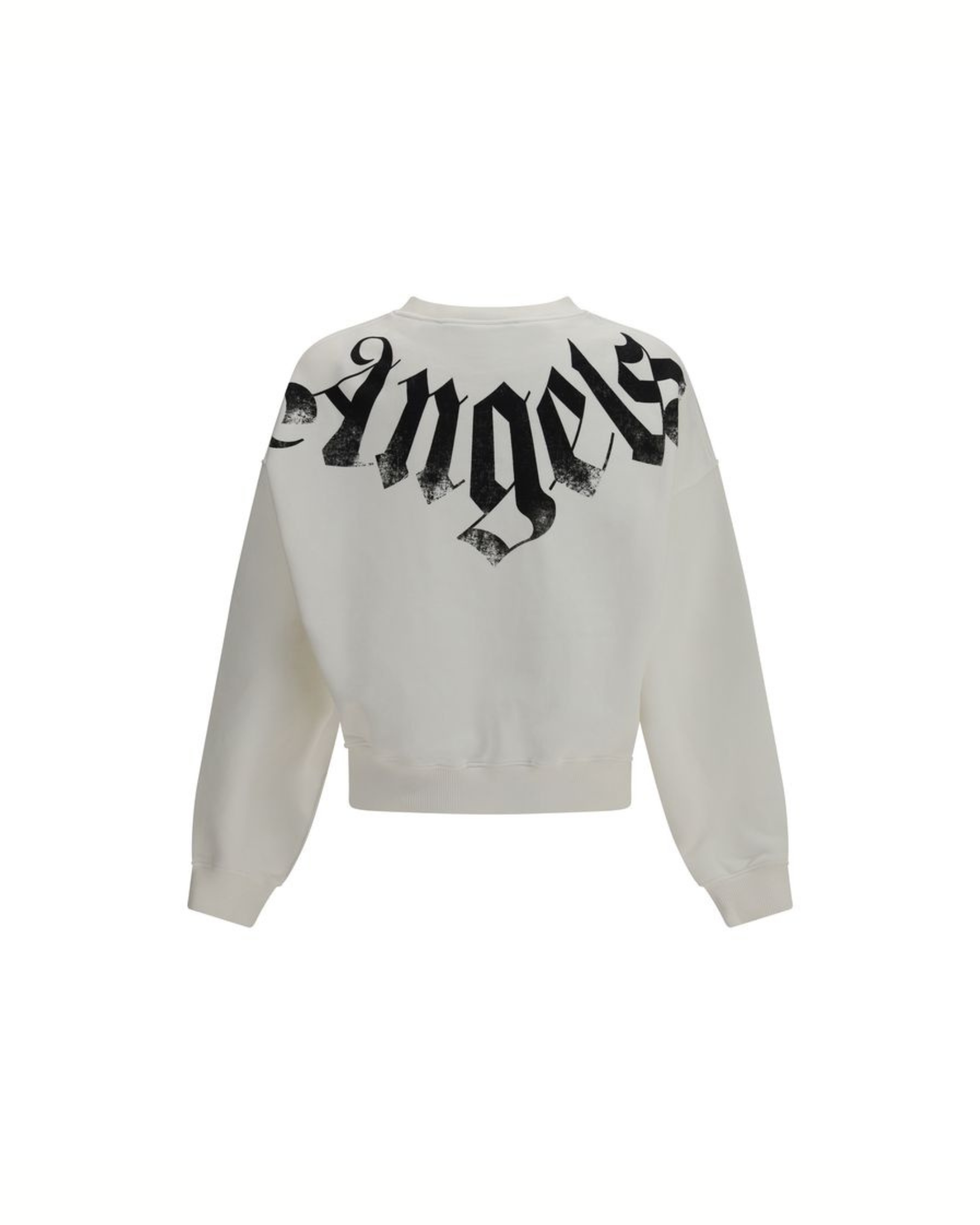 Palm Angels – Big Neck Logo Sweatshirt Off White