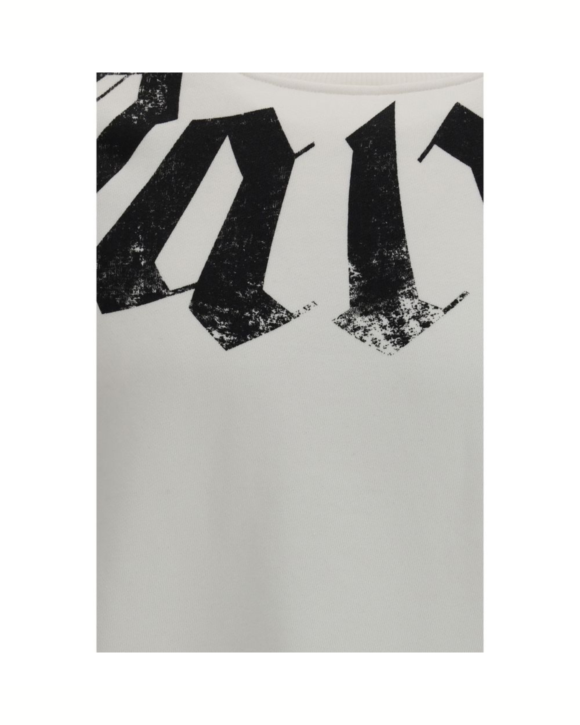 Palm Angels – Big Neck Logo Sweatshirt Off White