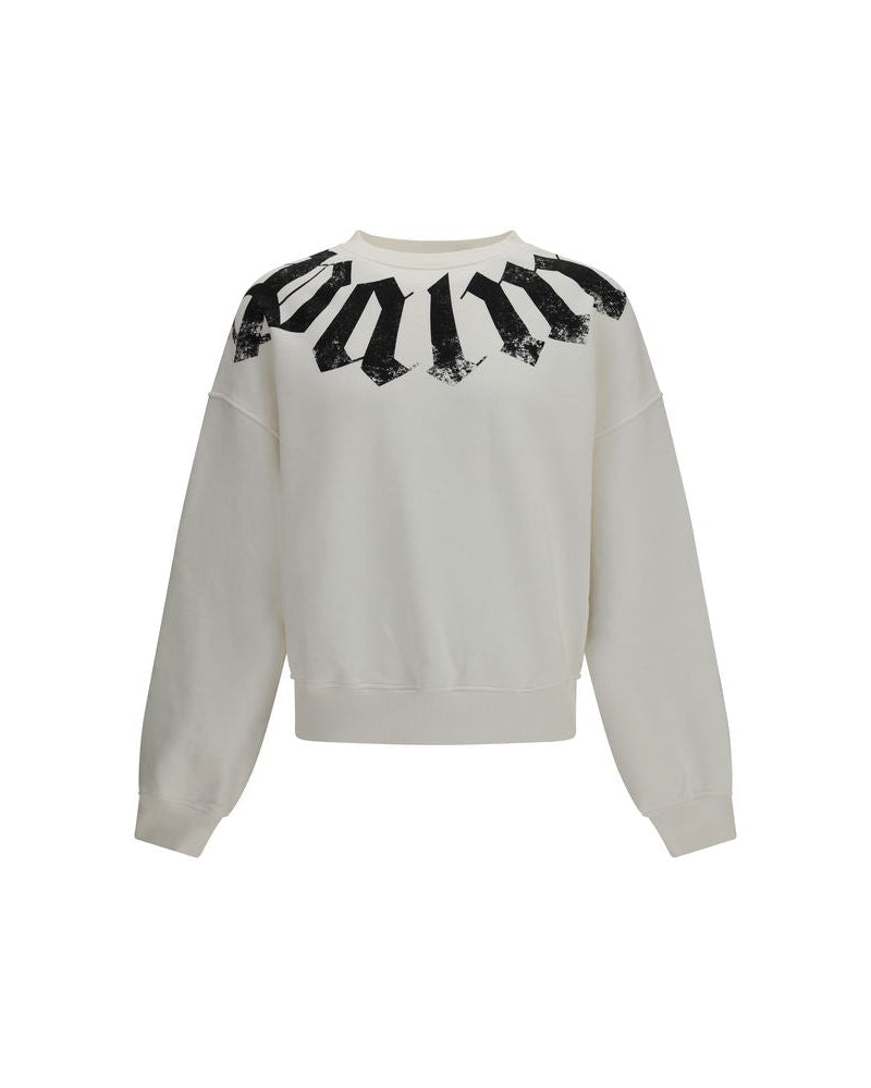 Palm Angels – Big Neck Logo Sweatshirt Off White