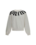Palm Angels – Big Neck Logo Sweatshirt Off White