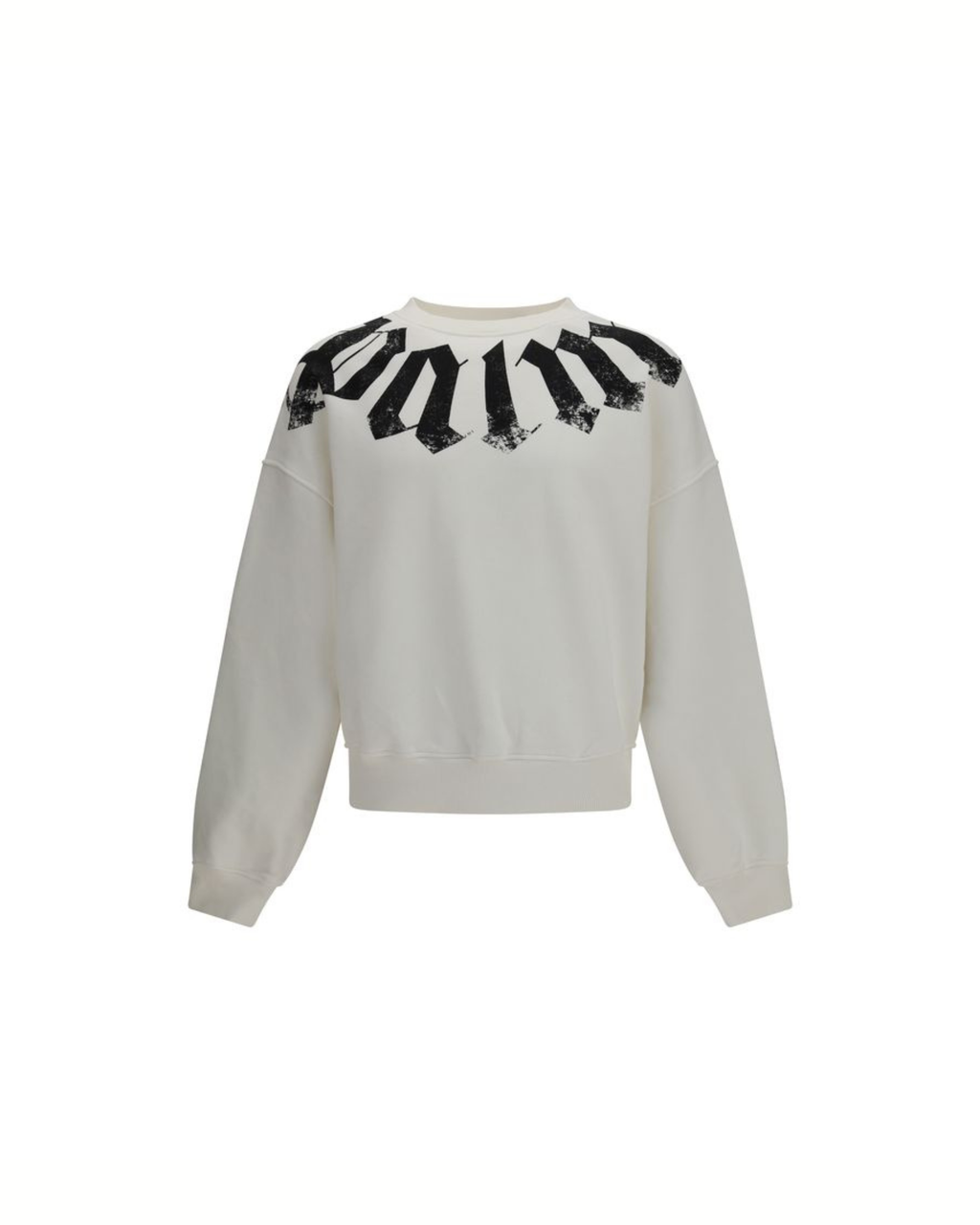Palm Angels – Big Neck Logo Sweatshirt Off White