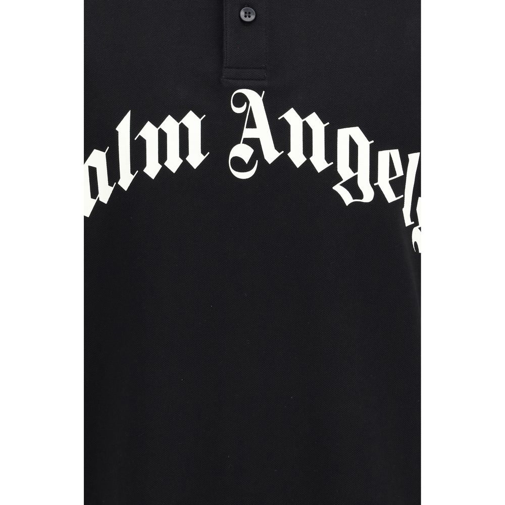 Palm Angels – Curved Logo Polo Black
