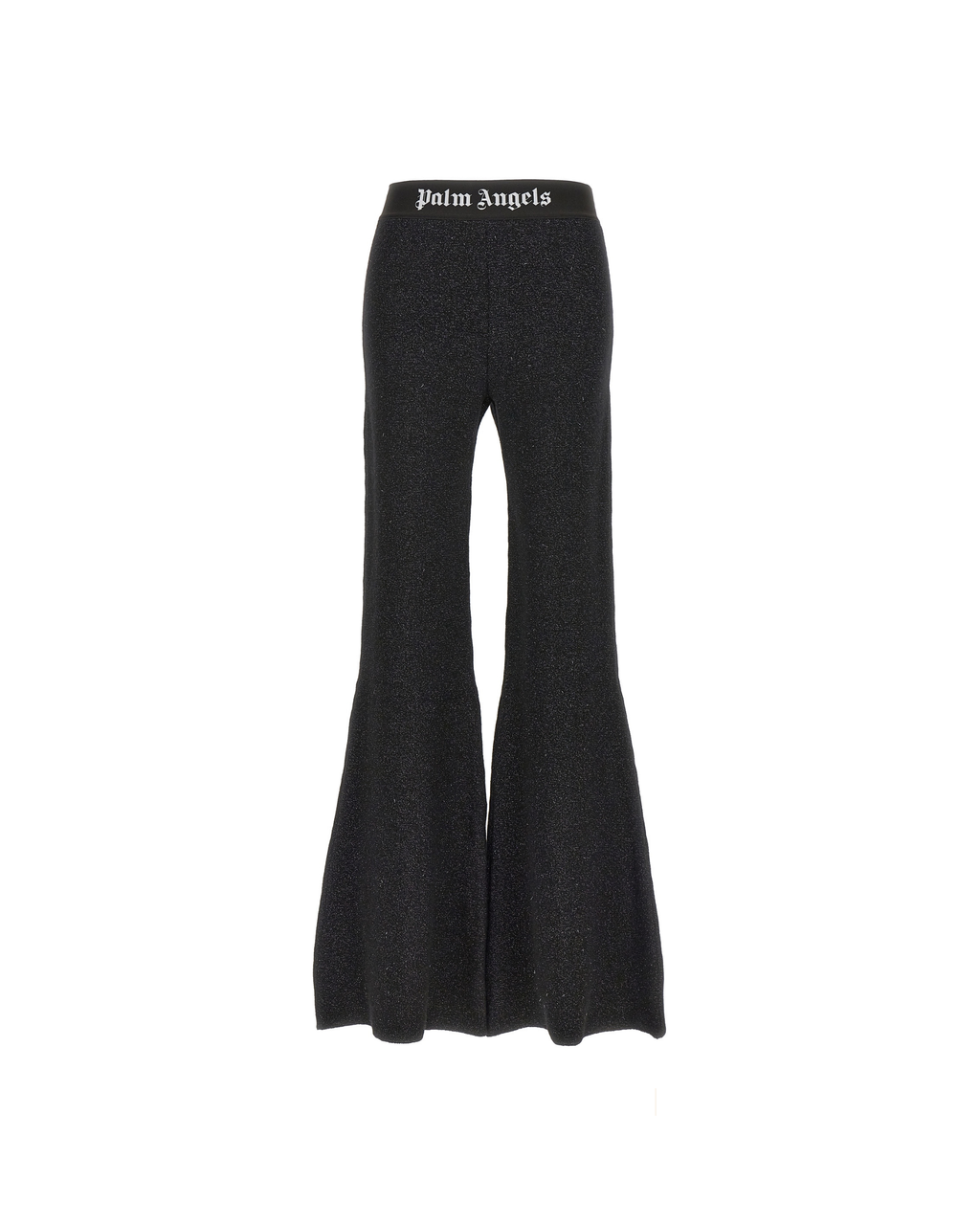 Palm Angels – Logo Tape Lurex Flared Pants Black