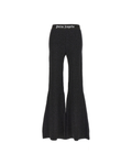 Palm Angels – Logo Tape Lurex Flared Pants Black