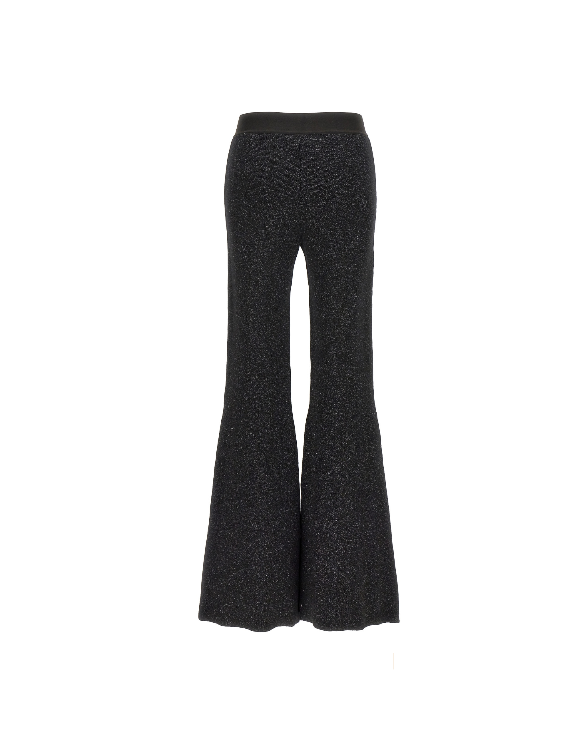 Palm Angels – Logo Tape Lurex Flared Pants Black