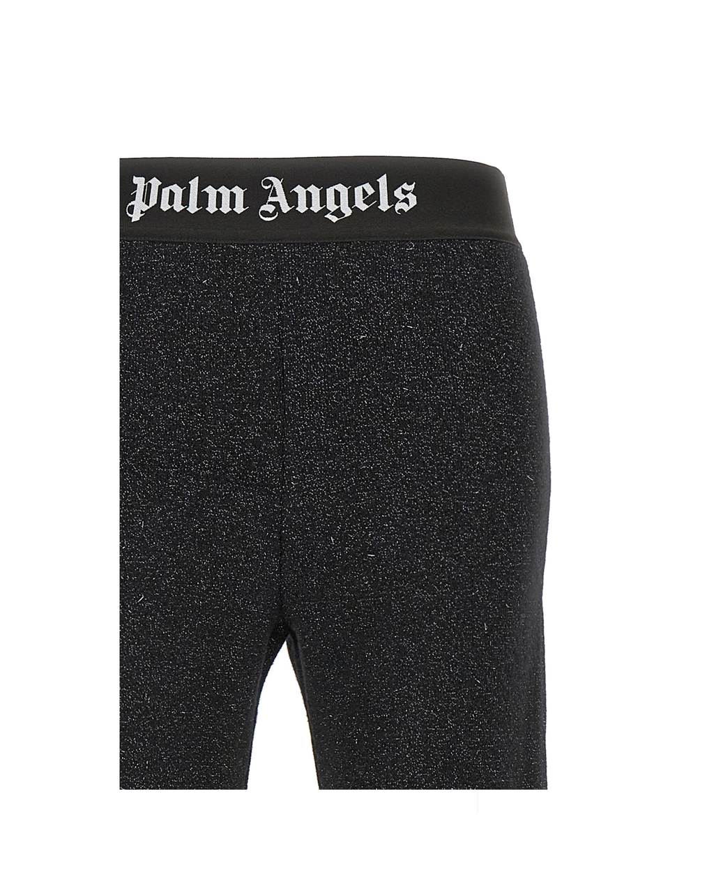 Palm Angels – Logo Tape Lurex Flared Pants Black
