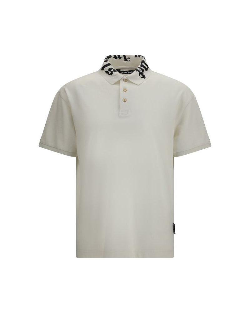 Palm Angels – Neck Logo Polo Cream
