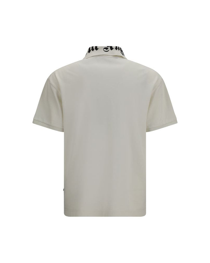 Palm Angels – Neck Logo Polo Cream