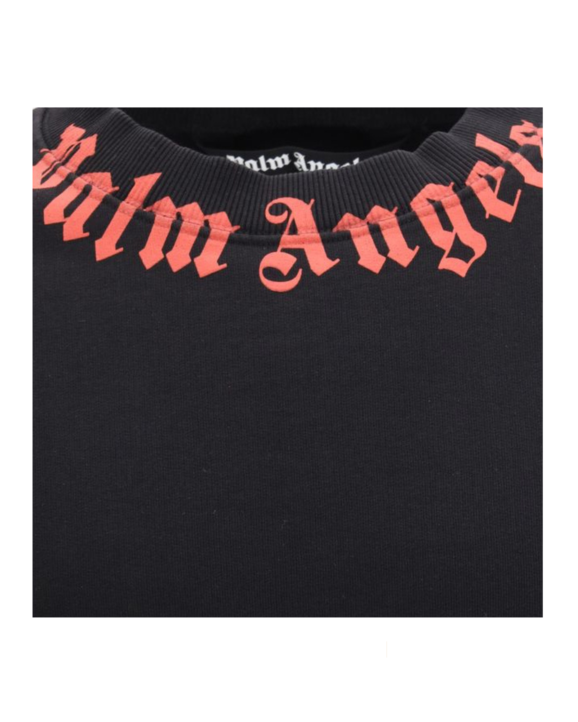 Palm Angels – Neck Logo Sweatshirt Black / Red