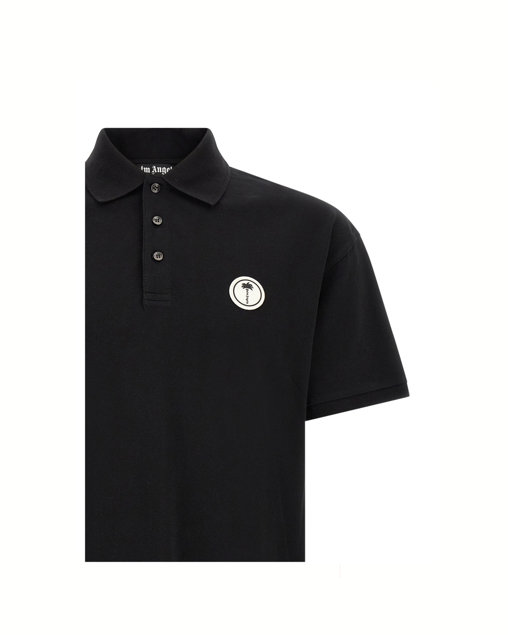 Palm Angels - Palm Patch Piqué Polo Shirt Black