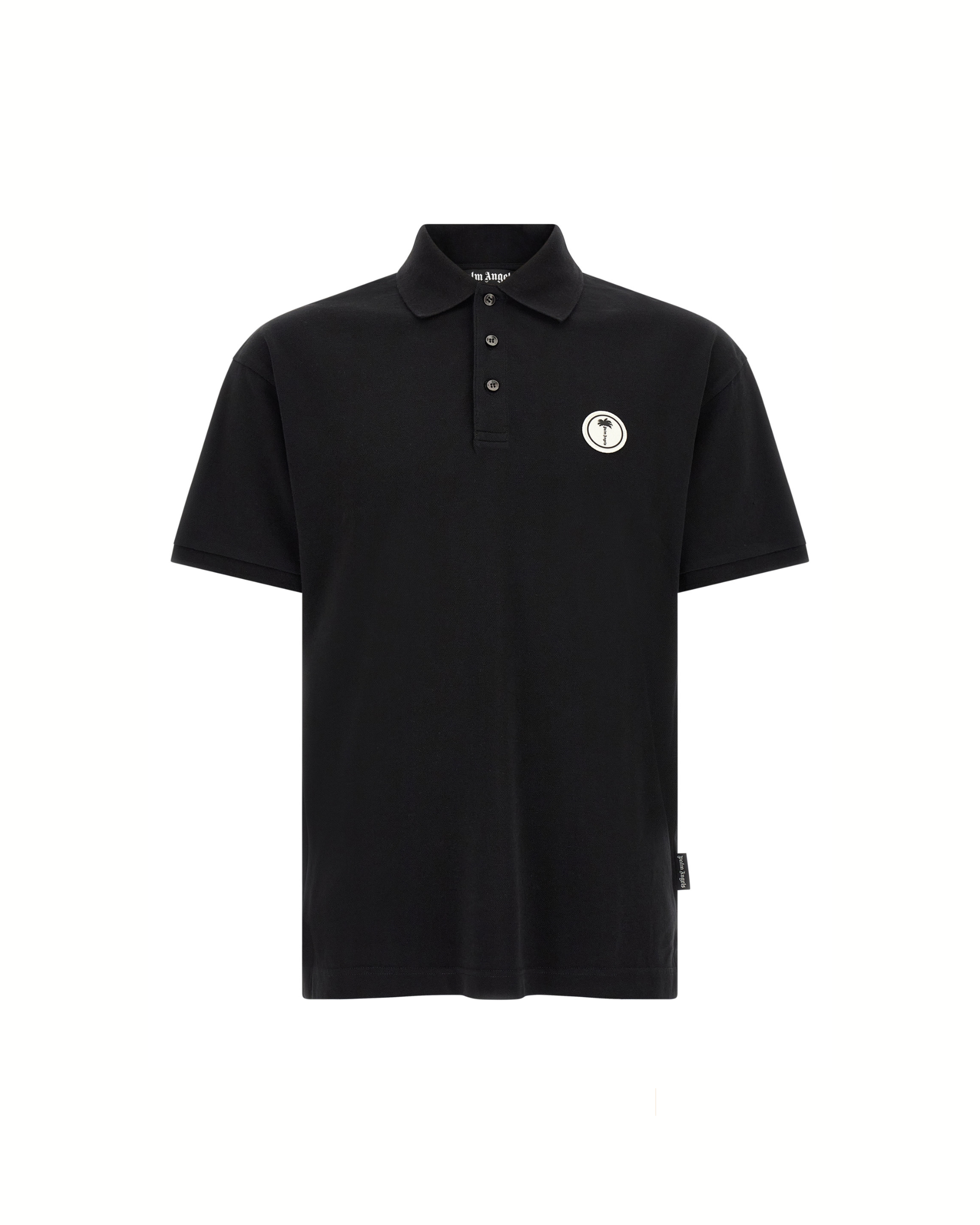 Palm Angels - Palm Patch Piqué Polo Shirt Black