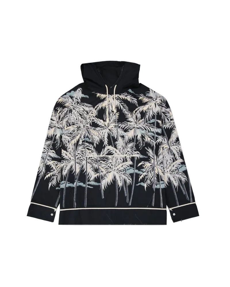 Palm Angels – Palm Print Hoodie Black
