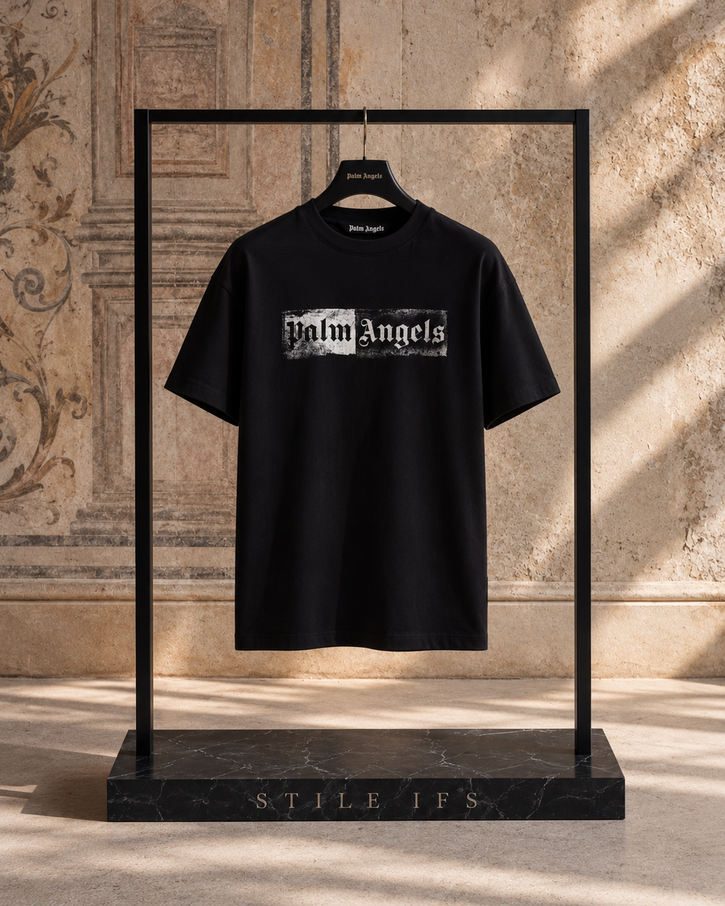 Palm Angels Stamp Logo T-Shirt Black
