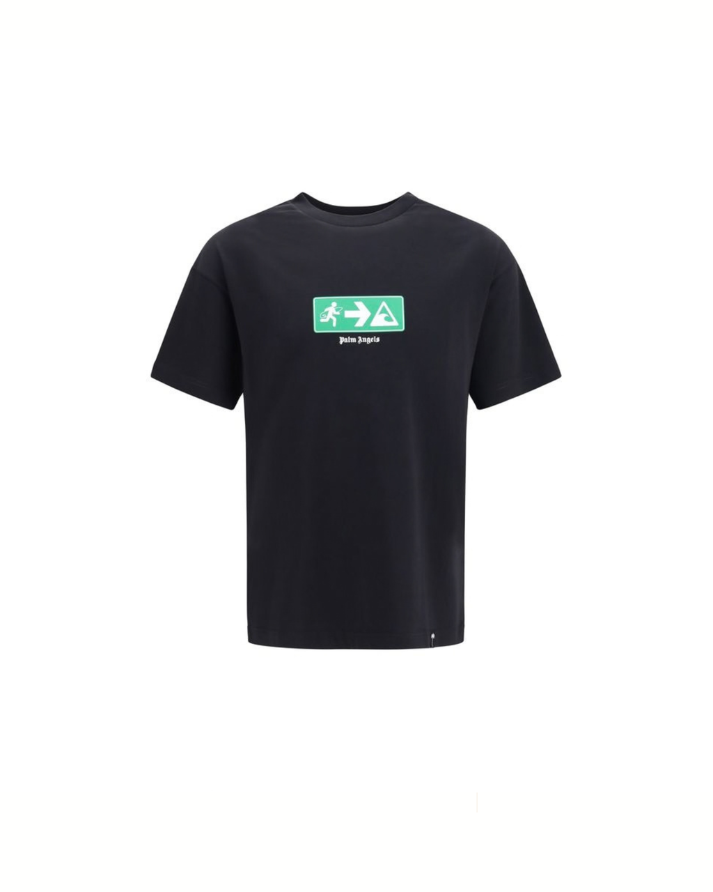 Palm Angels - Street Signals T-Shirt Nera in Cotone