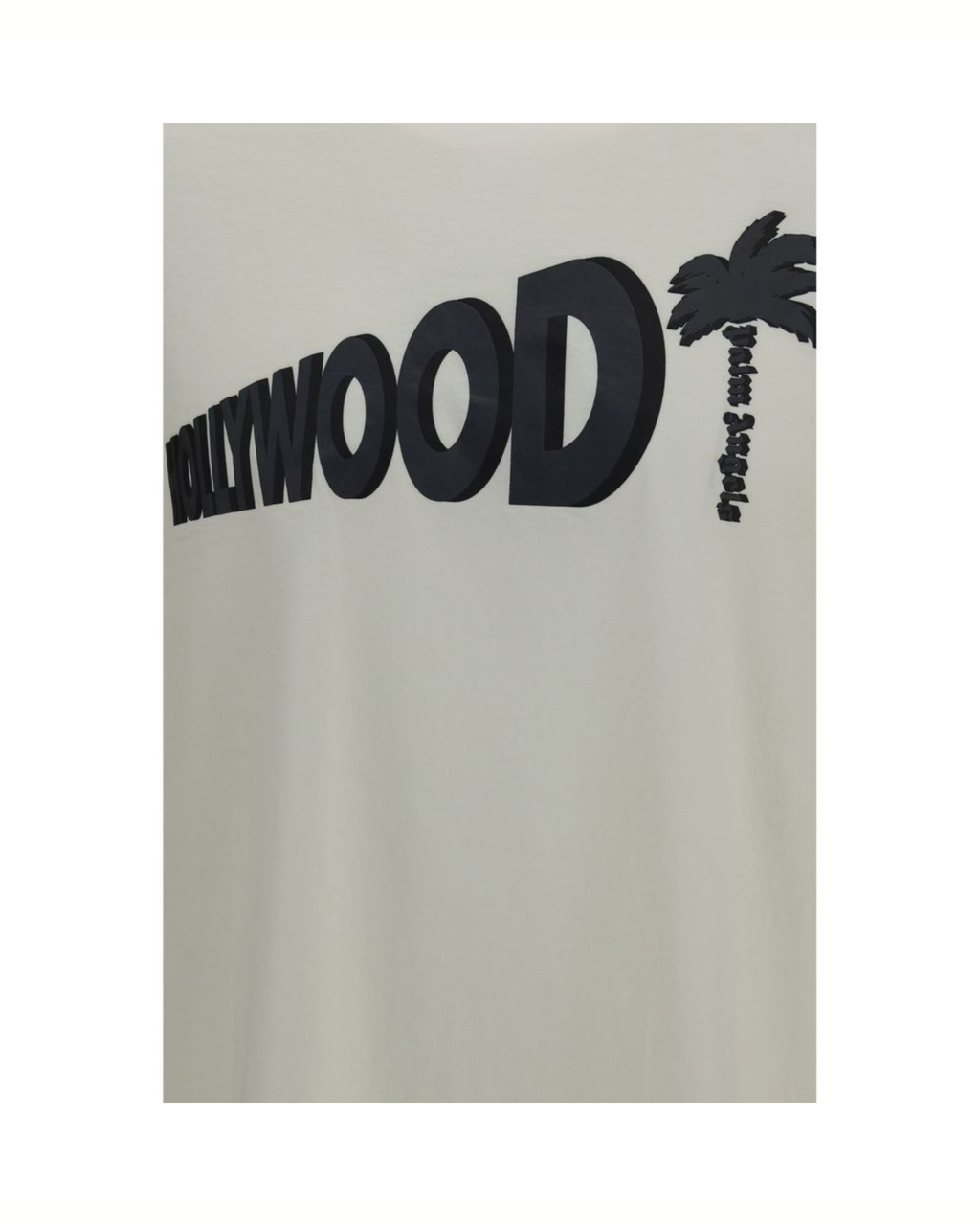 Palm Angels – Sunset Blvd Palm T-Shirt in Cotone Off-White