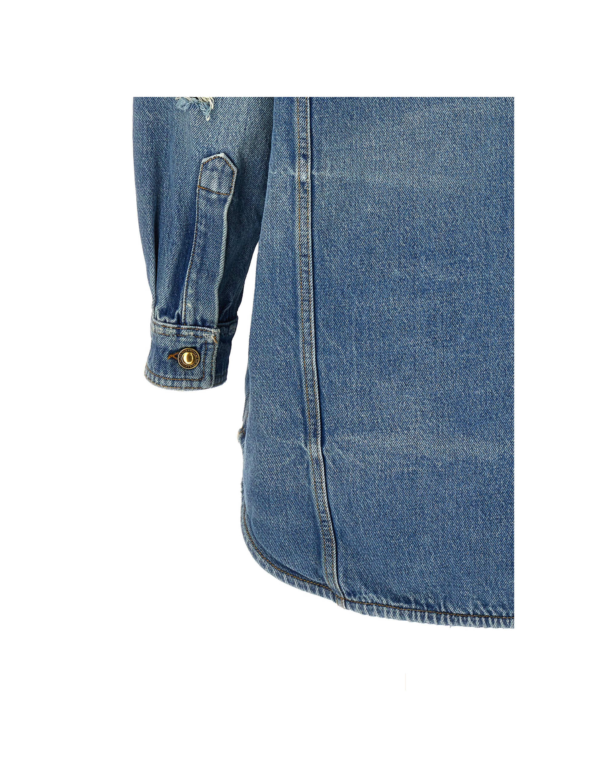 Palm Angels – Washed Logo Denim Jacket Light Blue