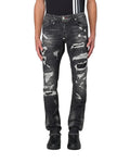 Philipp Plein – Distressed Slim Fit Jeans Black Wash