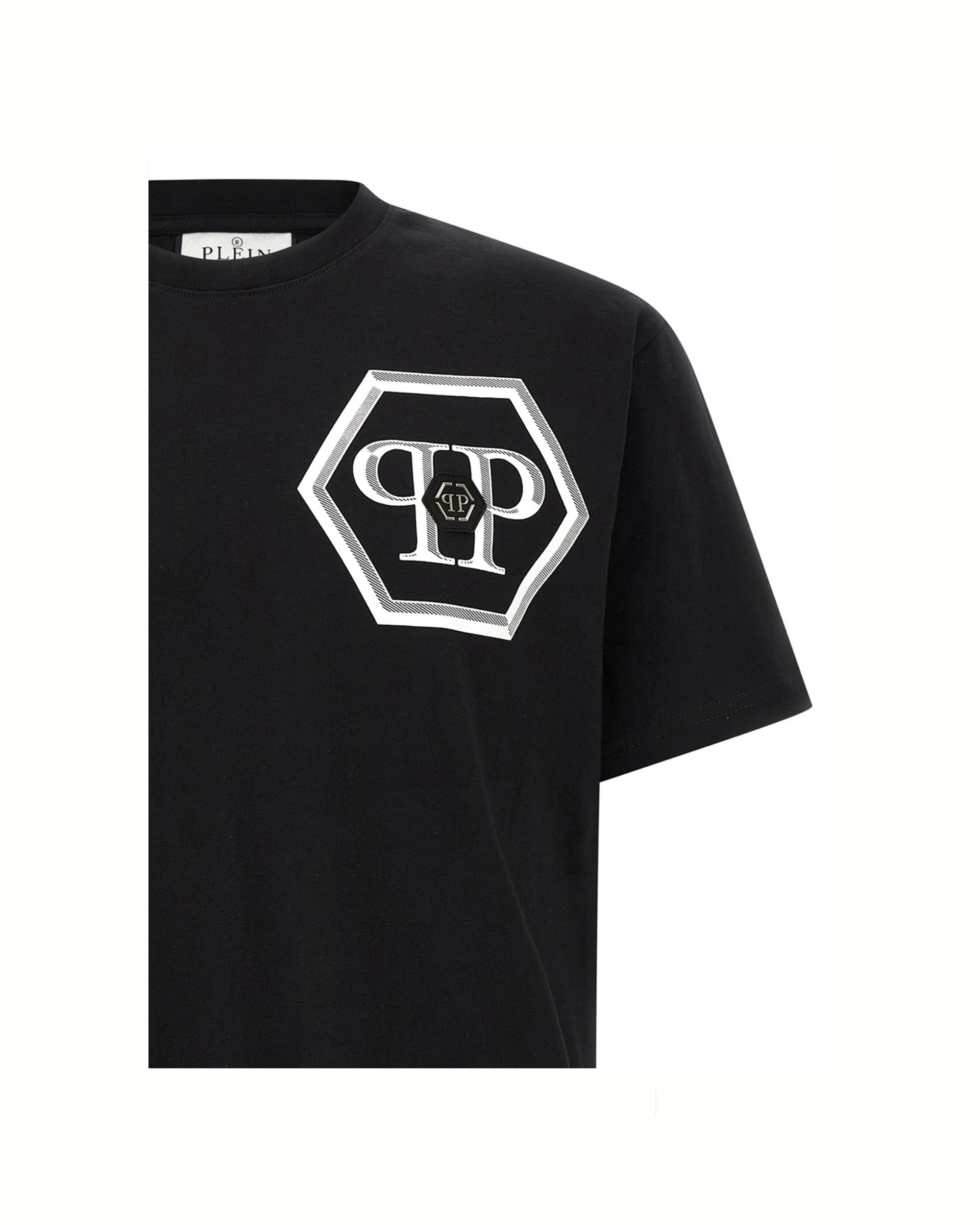 Philipp Plein Hexagon Logo T-Shirt Black