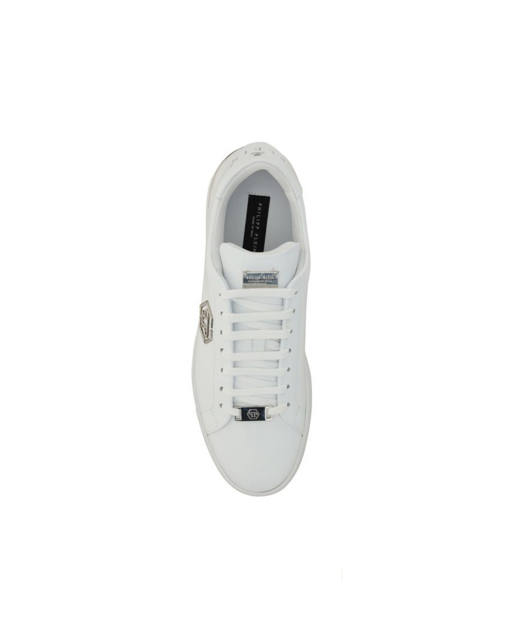 Philipp Plein – Hexagon Low Top Leather Sneakers White