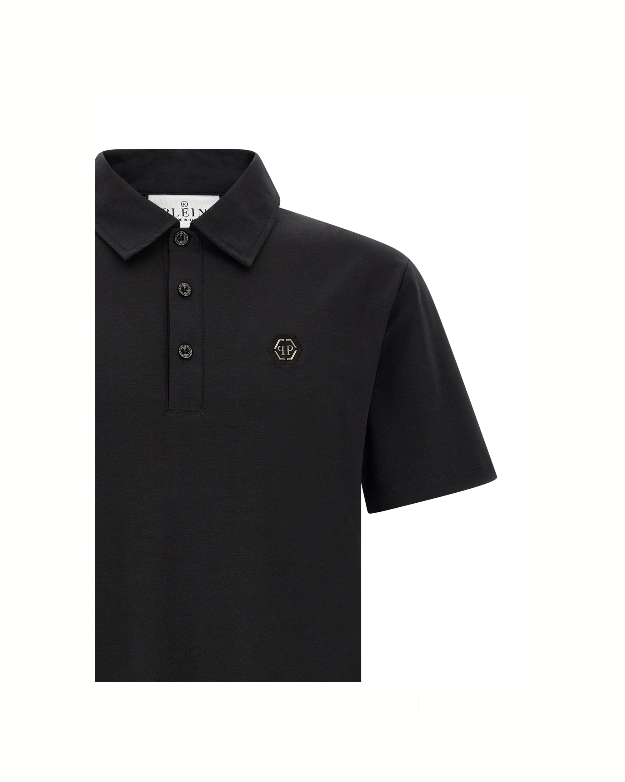 Philipp Plein Hexagon Polo Shirt Black