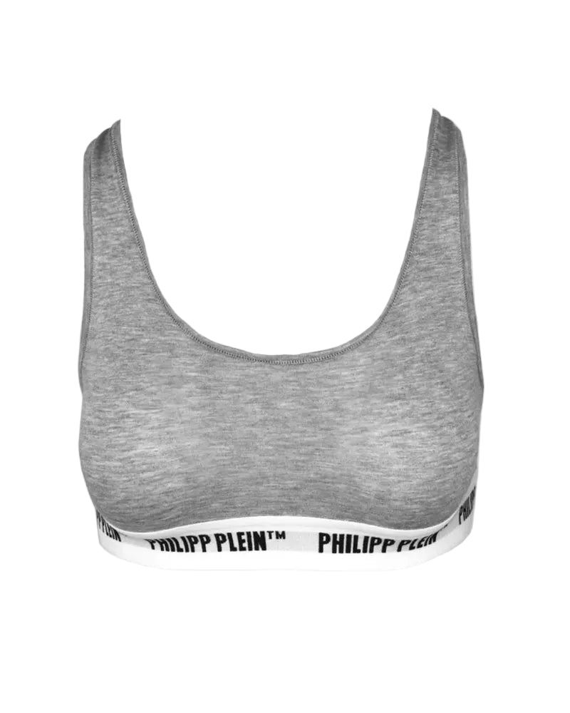 Philipp Plein – Logo Band Crop Top Grey (Set 2 Pezzi)