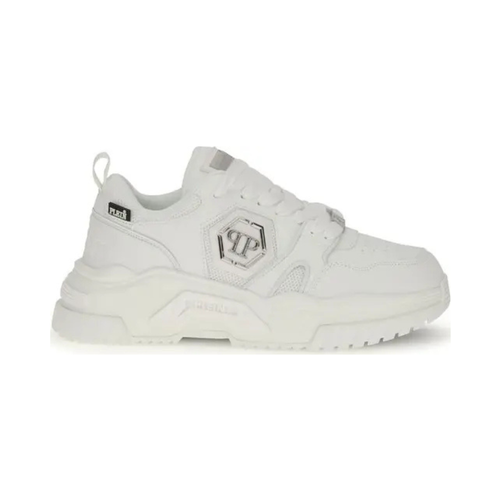 Philipp Plein Men's "New Predator" Sneakers - Total White Edition