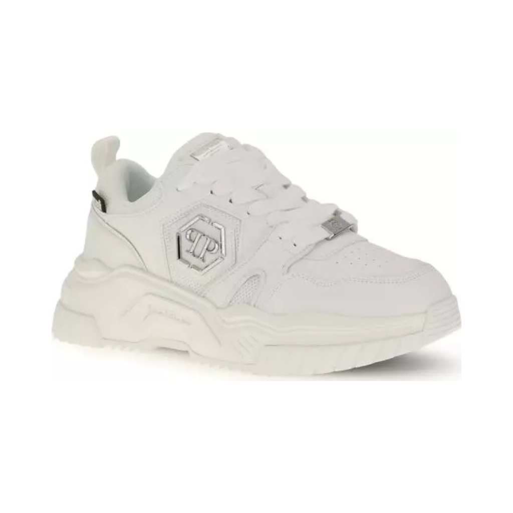 Philipp Plein Men's "New Predator" Sneakers - Total White Edition