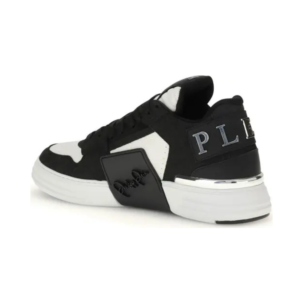 Philipp Plein - Men's "Phantom " Sneakers - Black-White -Effect Leather