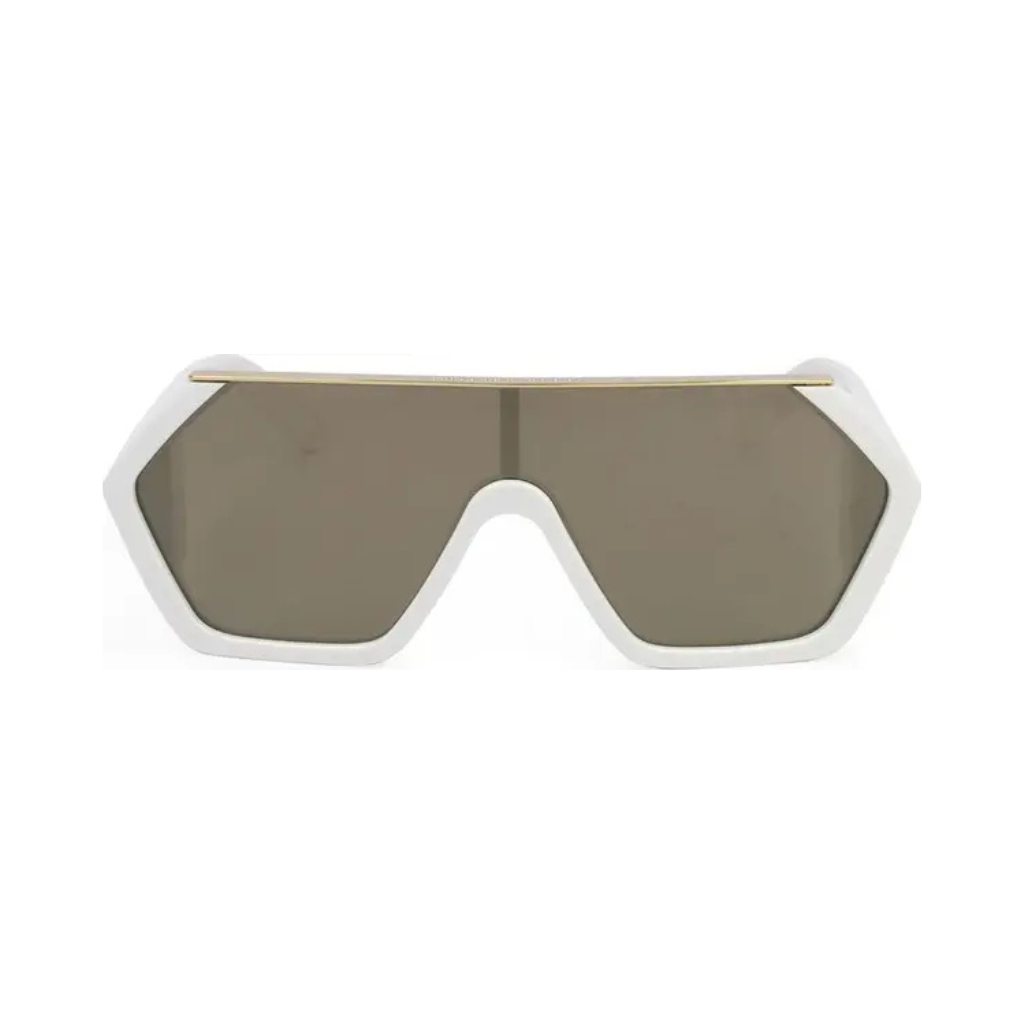 Philipp Plein SPP047-3GFG Women's Sunglasses - Matte Cream & Gold Shield