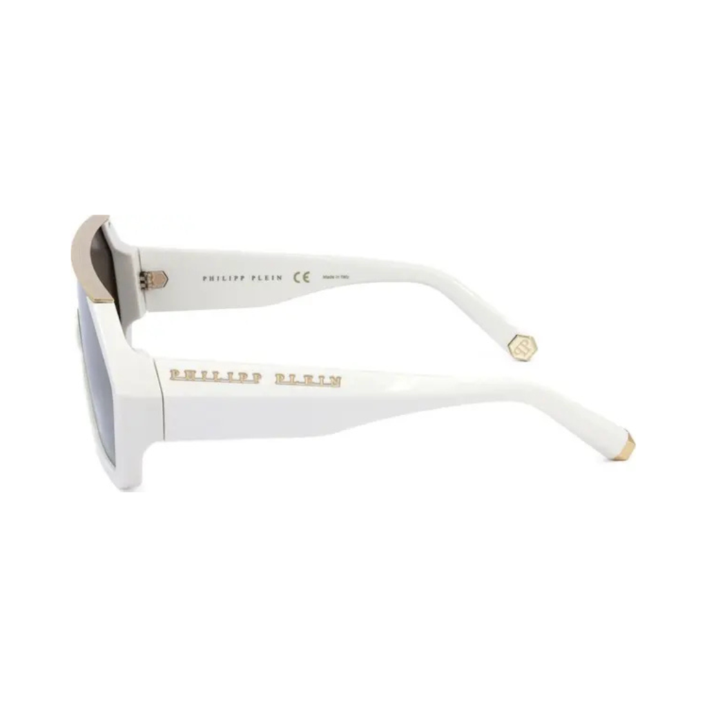 Philipp Plein SPP047-3GFG Women's Sunglasses - Matte Cream & Gold Shield