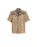 Valentino Floral & Leopard Print Silk Bowling Shirt