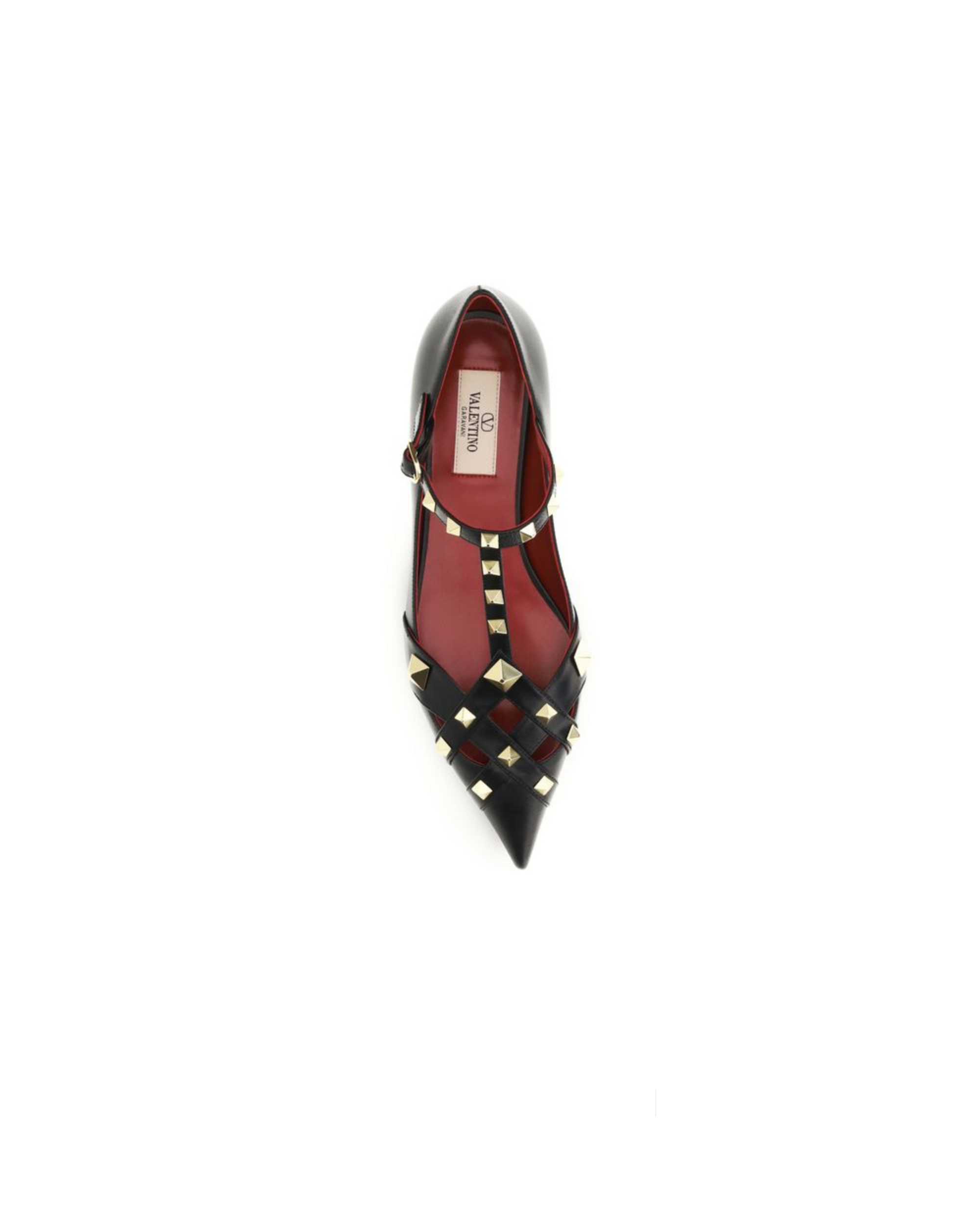 Valentino Garavani – Ballerine Studdy in Pelle di Capra Nera con Borchie