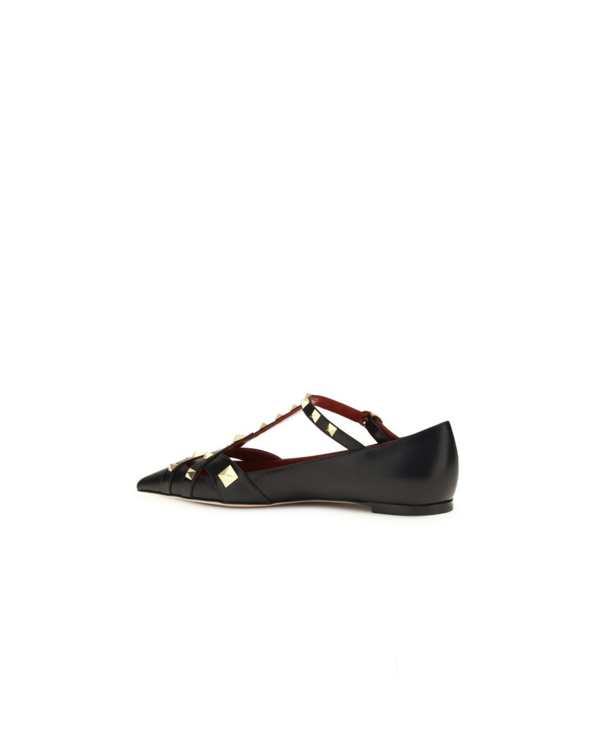Valentino Garavani – Ballerine Studdy in Pelle di Capra Nera con Borchie