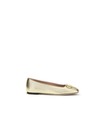 Valentino Garavani – Ballerine VLogo Signature in Nappa Laminata Oro
