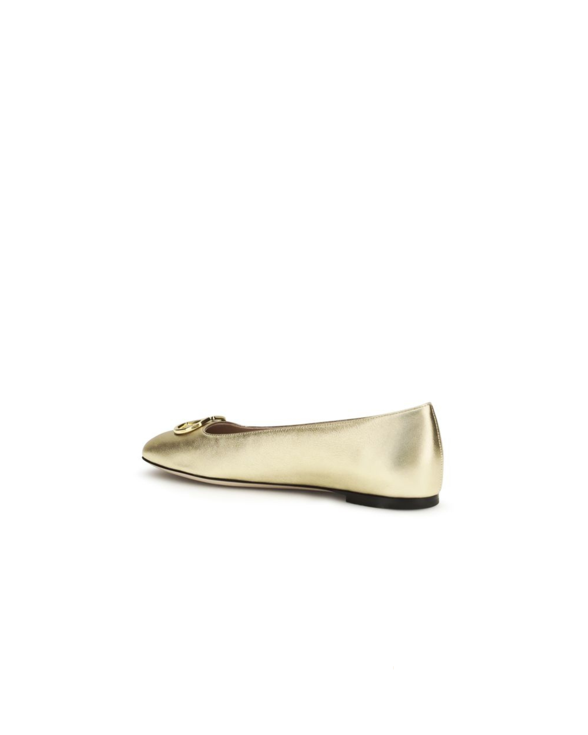 Valentino Garavani – Ballerine VLogo Signature in Nappa Laminata Oro